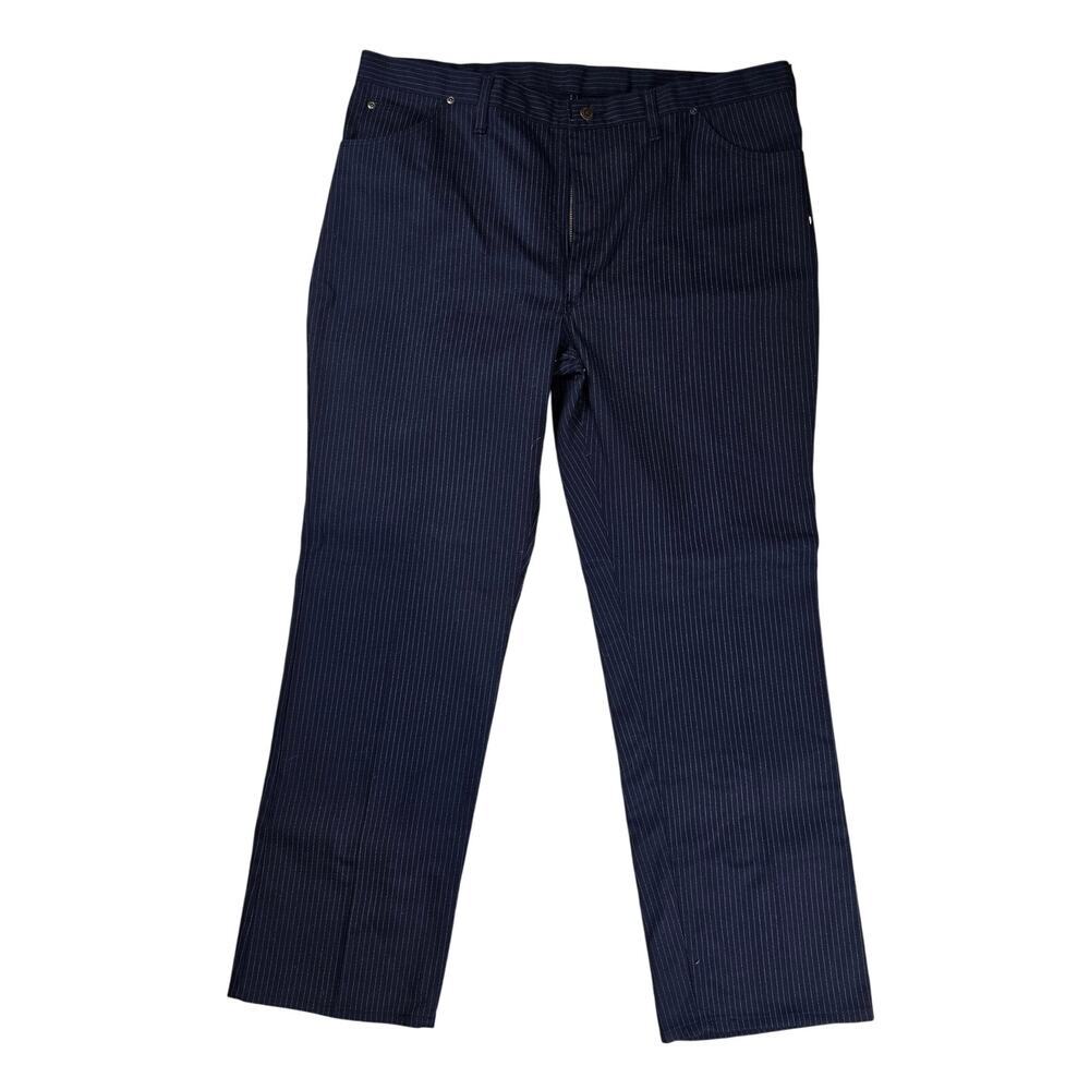 Vintage Wrangler Mens Blue Pinstriped Talon Pants Size 42 Regular NWOT